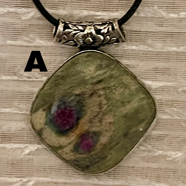 Ruby in Fuscite Pendants #402