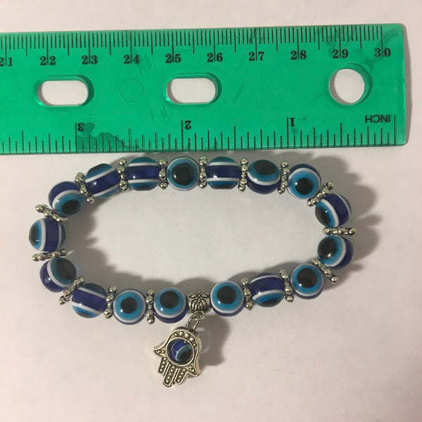 Double Protection Hamsa Hand & Nazar "Evil Eye" Amulet Bracelet
