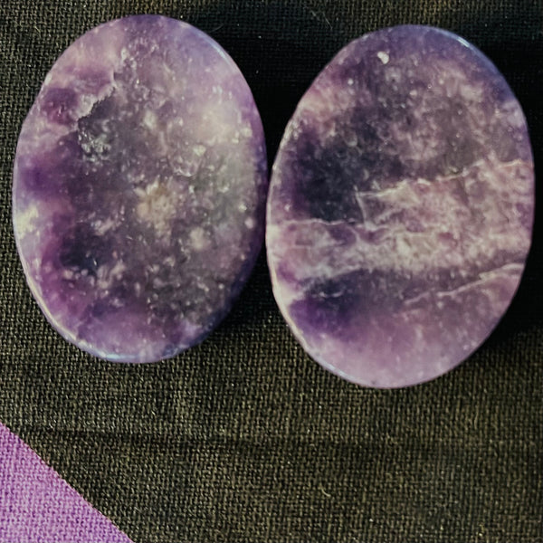 Lepidolite Thumb Worry Stone