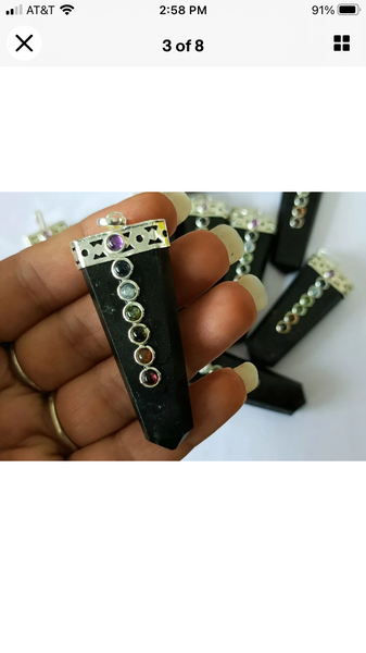 Tourmaline Chakra Pendant #102