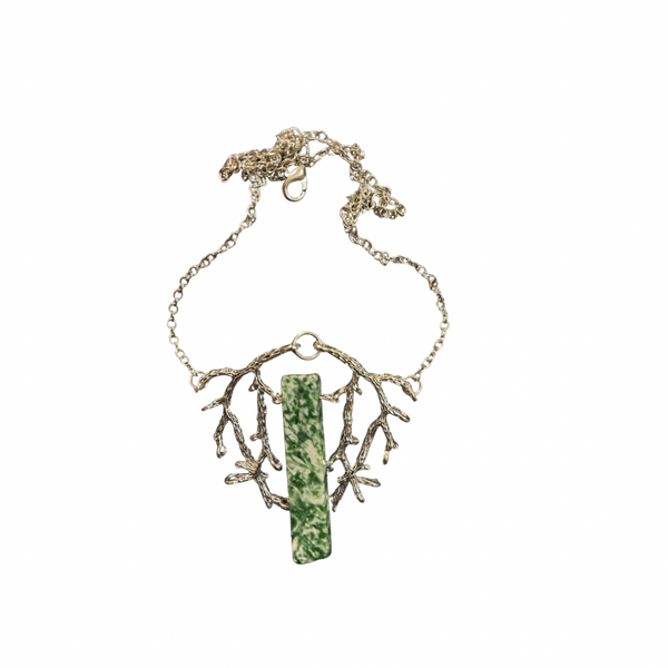 Moss Agate Branches Necklace