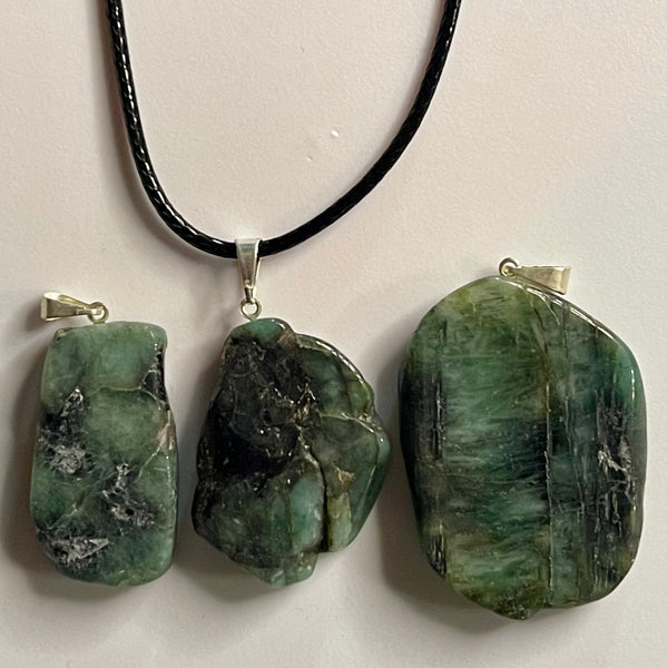 Emerald Slice Pendants