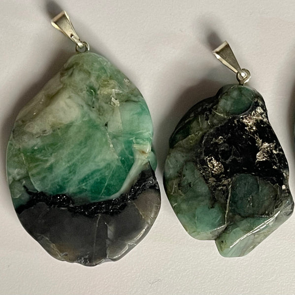 Emerald Slice Pendants