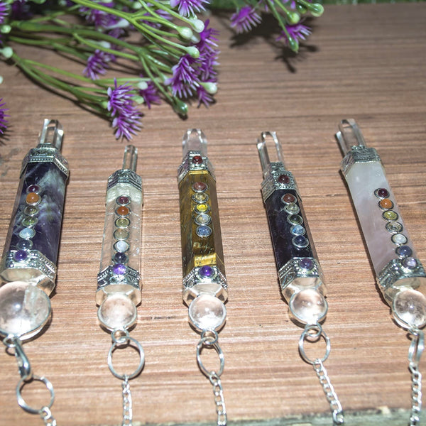 Chakra Stones Crystal Wand Pendulum