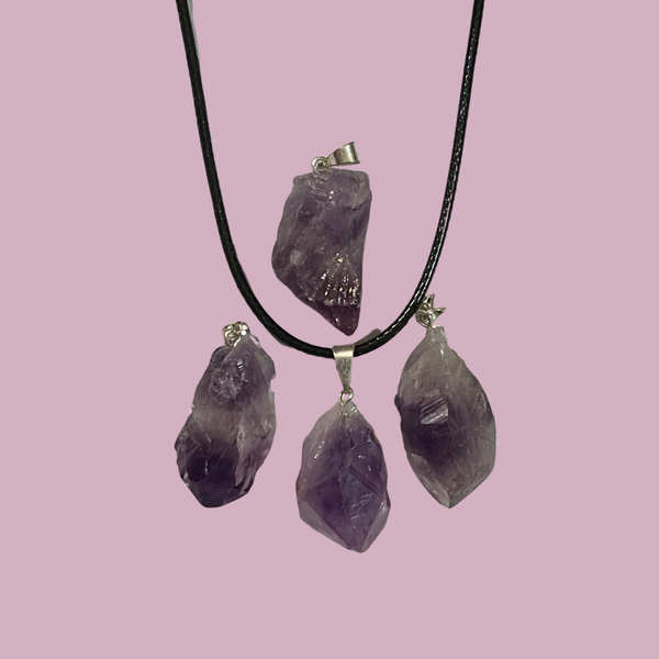Amethyst Natural Crystal Pendant