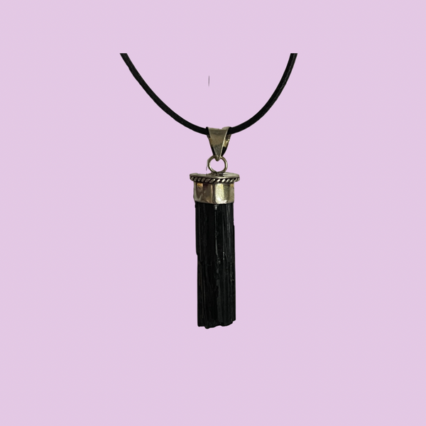 Black Tourmaline Point Pendant