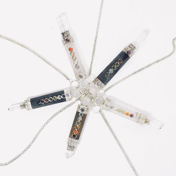 Chakra Stones Crystal Wand Pendulum