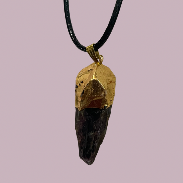 Amethyst Electroplated Pendant