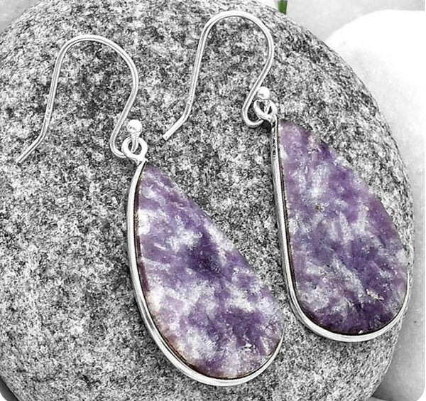Lepidolite 101 Sterling Silver Earrings