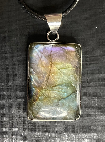 Labradorite Purple Flash Pendant