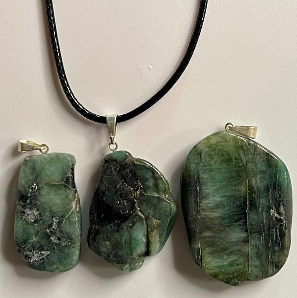 Emerald Slice Pendants