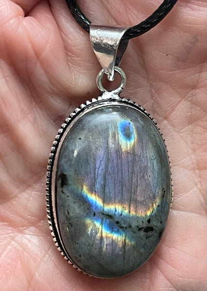Labradorite Purple Flash Pendant