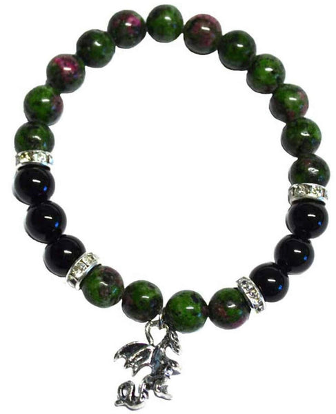 Ruby Zoisite & Garnet Dragon Bracelet
