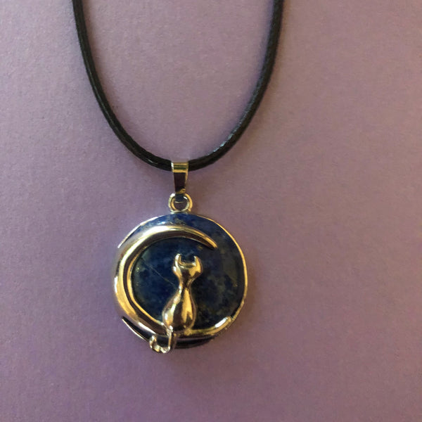 Cat On A Gemstone Moon