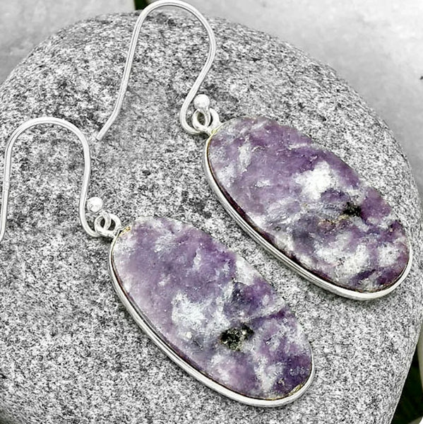 Lepidolite 101 Sterling Silver Earrings