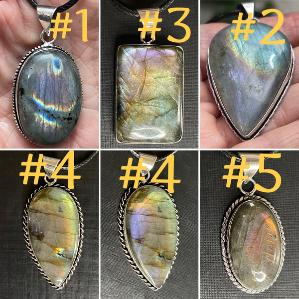 Labradorite Purple Flash Pendant