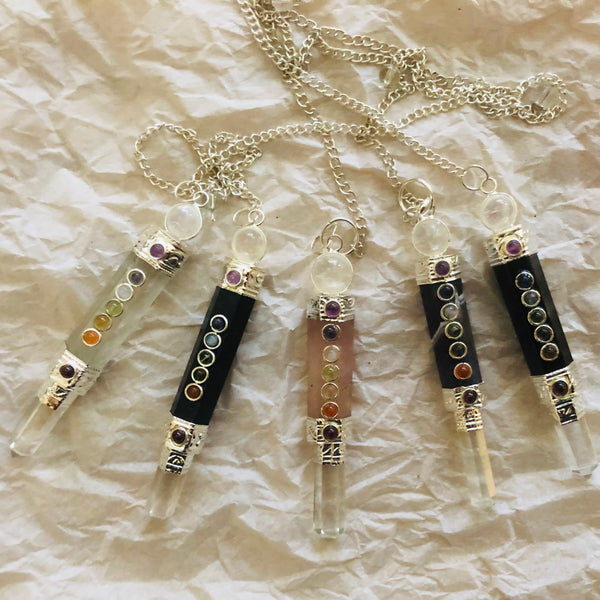 Chakra Stones Crystal Wand Pendulum
