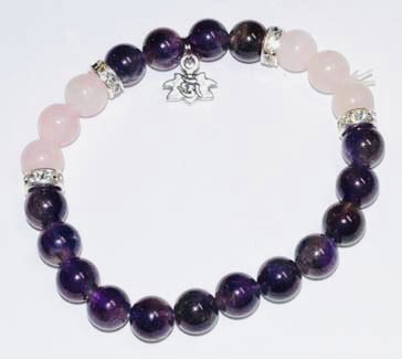 Amethyst & Rose Qtz/ Lotus