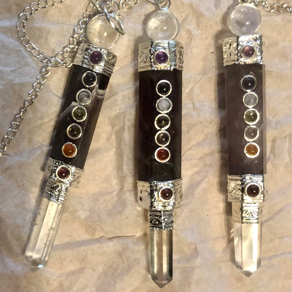 Chakra Stones Crystal Wand Pendulum