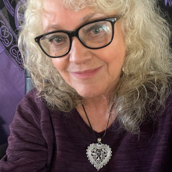 Amethyst Filigree Heart Pendant