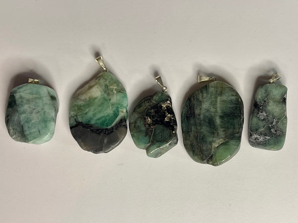 Emerald Slice Pendants