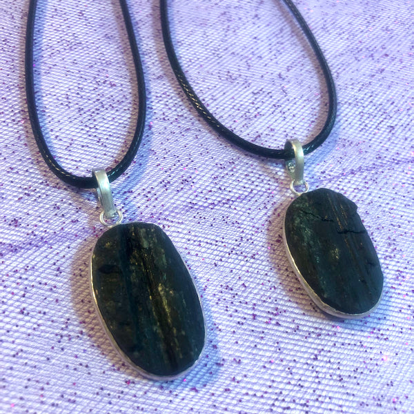 Rough Tourmaline Pendants
