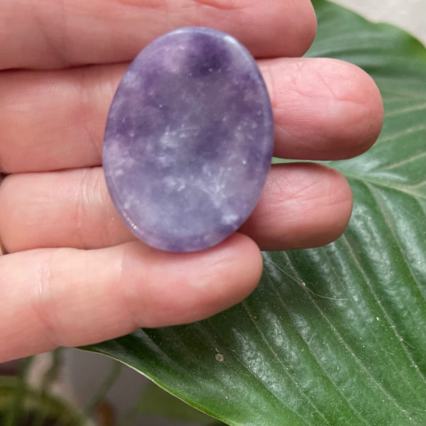 Lepidolite Thumb Worry Stone