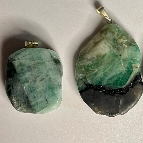 Emerald Slice Pendants