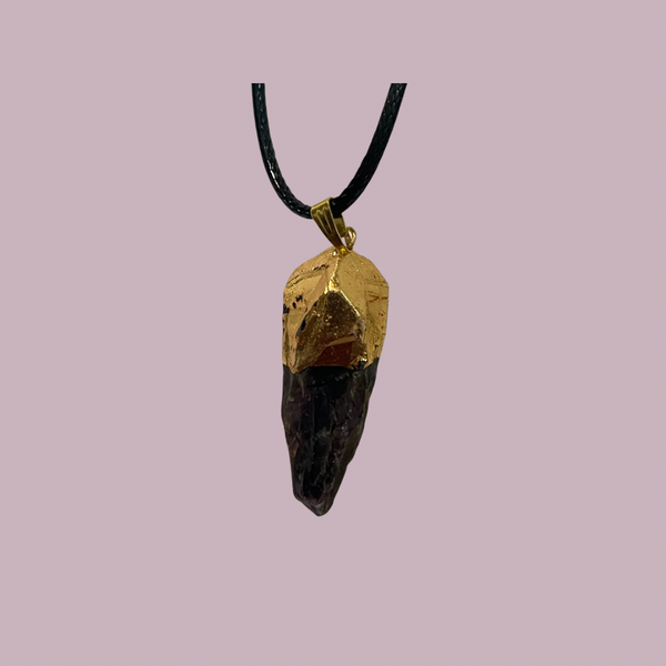 Amethyst Electroplated Pendant