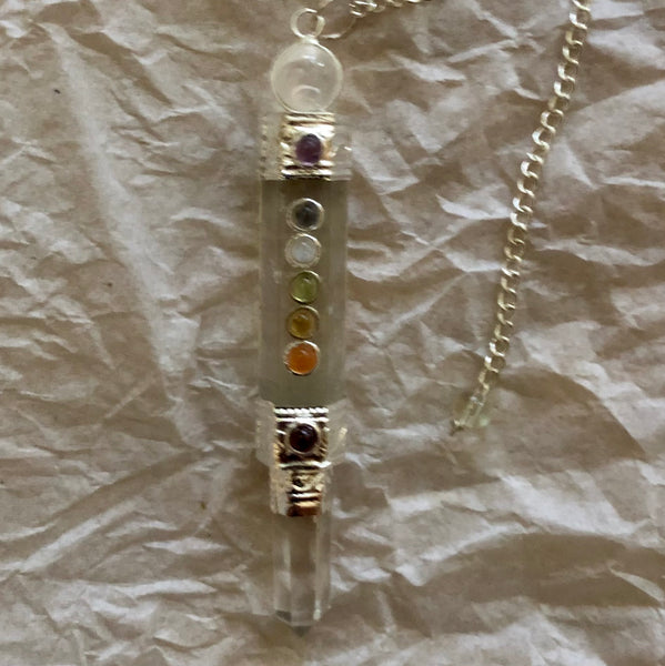 Chakra Stones Crystal Wand Pendulum
