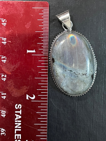 Labradorite Purple Flash Pendant