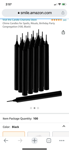 Black Chime Candles(8 candles)