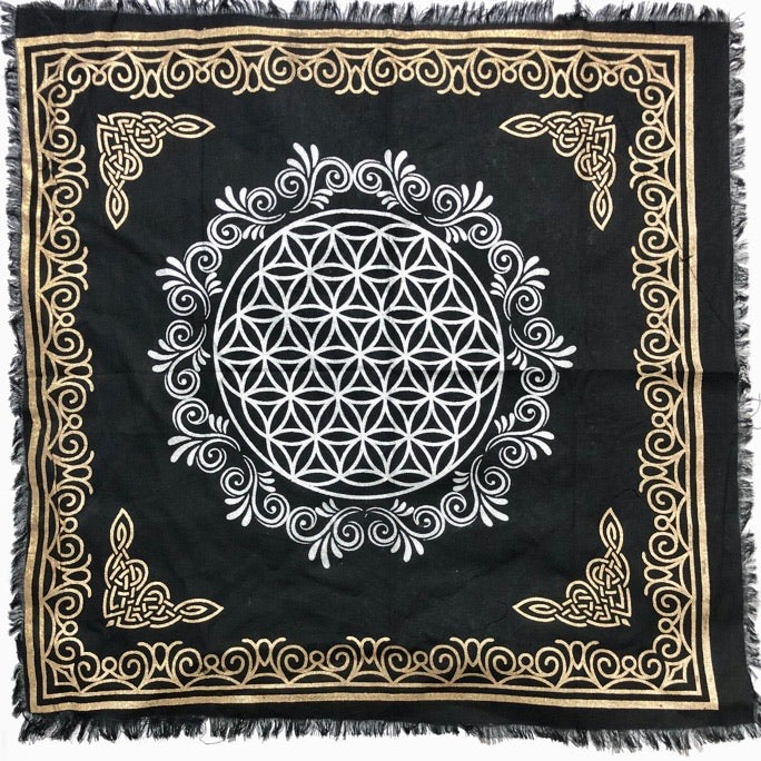 Flower Of Life Crystal Grid Altar Cloth Granny Magick Margaret Jamison flower-of-life-crystal-grid-altar-cloth-granny-magick-margaret-jamison
