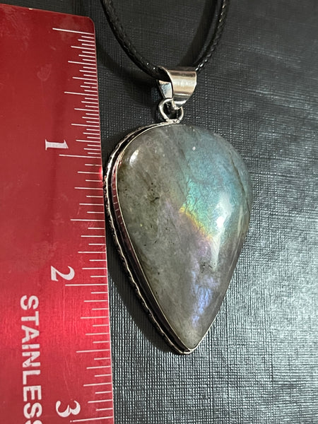 Labradorite Purple Flash Pendant
