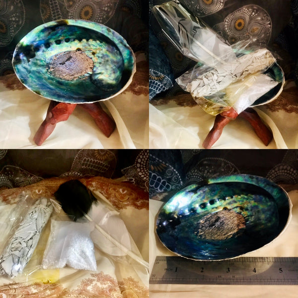 Abalone Shell Sage Bundle Smudge Set