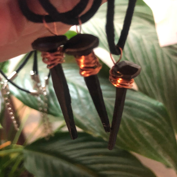 Blessed & Charged Iron Nail Necklace (Protection)