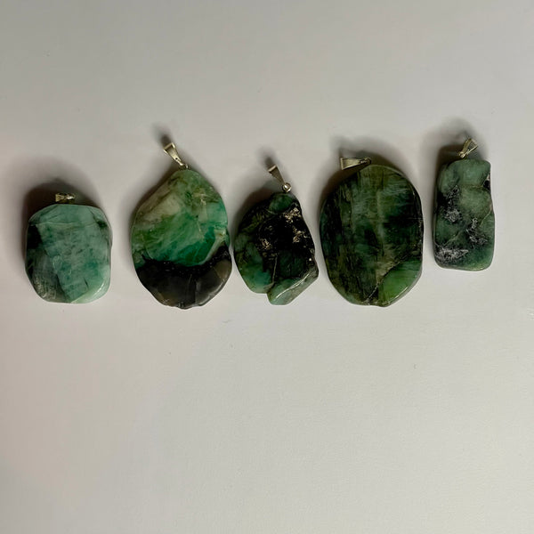 Emerald Slice Pendants