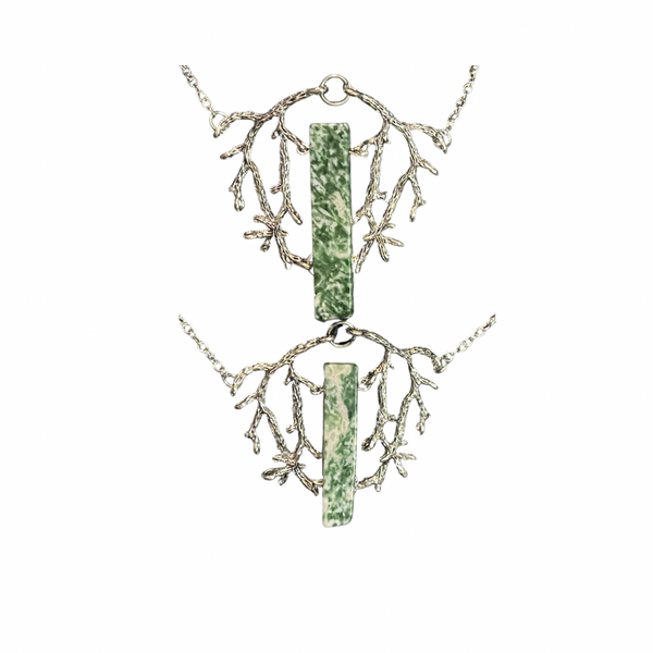Moss Agate Branches Necklace