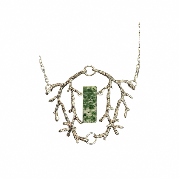 Moss Agate Branches Necklace