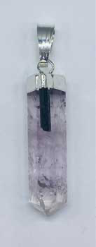 Amethyst with Tourmaline Pendant