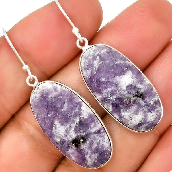 Lepidolite 101 Sterling Silver Earrings