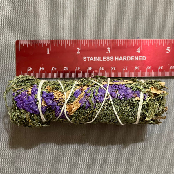 Cedar & Purple Statice Smudge Wand