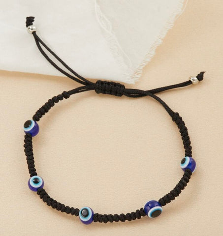Evil Eye Nazaar Woven Adjustable Bracelet