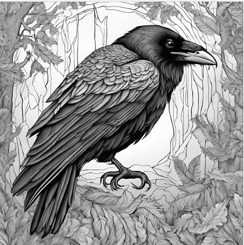 Free Raven Coloring Pages