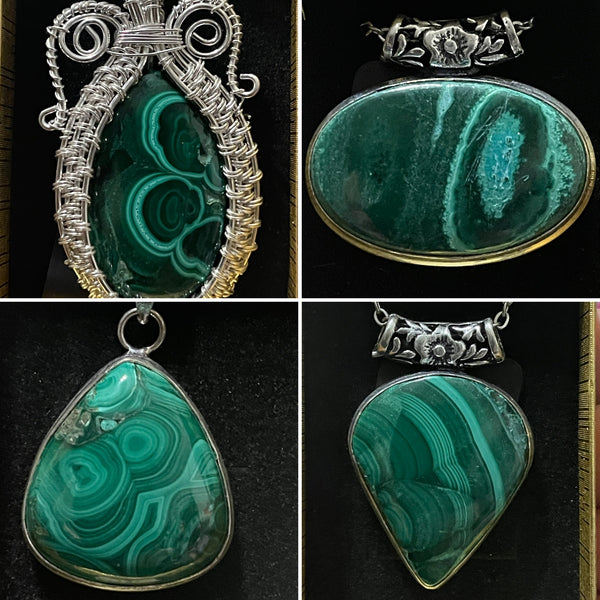 Chrysocolla Malachite Asst Pendants