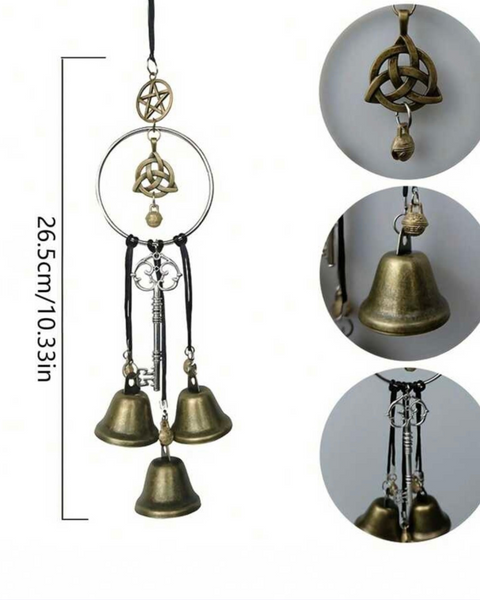 Witch Bells with Pentacle & Triquetra