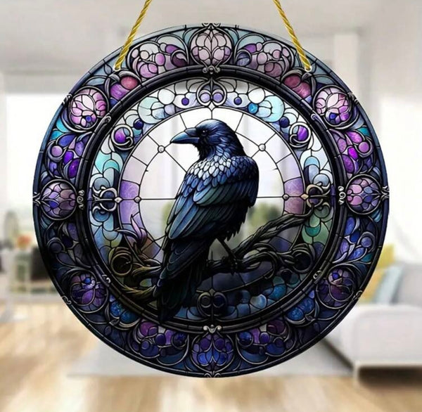 Mystic Raven Suncatcher Acrylic