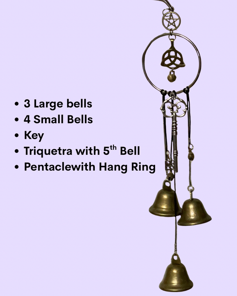 Witch Bells with Pentacle & Triquetra