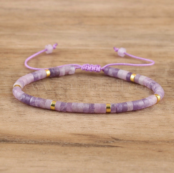 Lepidolite Braided Bracelet