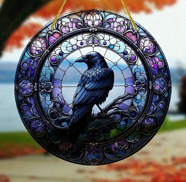 Mystic Raven Suncatcher Acrylic